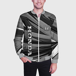 Бомбер мужской Honda - монохромный спортивный, цвет: 3D-меланж — фото 2