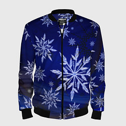 Мужской бомбер Зима и снежинки