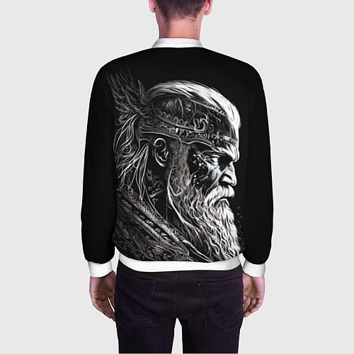 Мужской бомбер Лидер викингов / 3D-Белый – фото 4