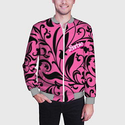 Бомбер мужской Barbie - floral pattern, цвет: 3D-меланж — фото 2
