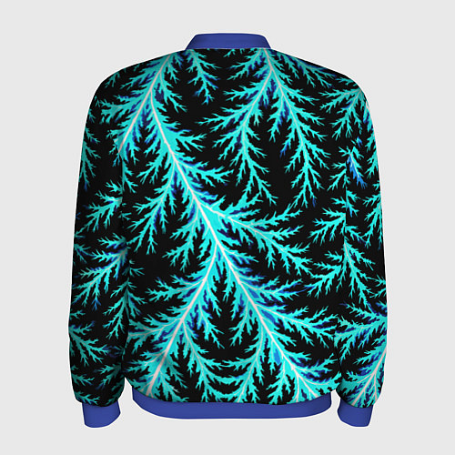 Мужской бомбер Разряды электричества Tie Dye / 3D-Синий – фото 2