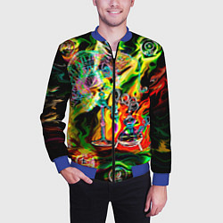 Бомбер мужской Хамелеон и стихии, цвет: 3D-синий — фото 2