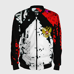 Бомбер мужской Россия краски текстура, цвет: 3D-черный