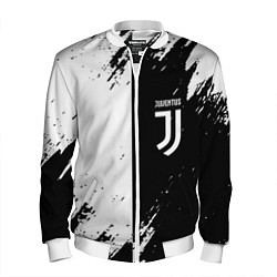 Бомбер мужской Juventus краски чёрнобелые, цвет: 3D-белый