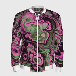 Бомбер мужской Абстрактный узор, цвет: 3D-белый