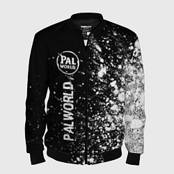 Бомбер мужской Palworld glitch на темном фоне по-вертикали, цвет: 3D-черный