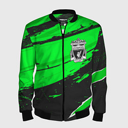 Бомбер мужской Liverpool sport green, цвет: 3D-черный