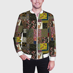 Бомбер мужской Пэчворк лесной, цвет: 3D-белый — фото 2