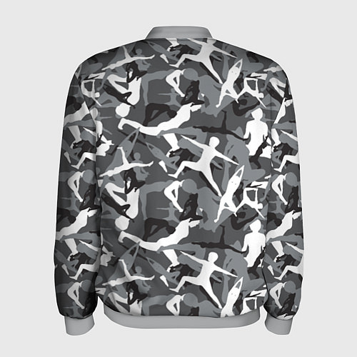 Мужской бомбер Гимнастика - камуфляж / 3D-Меланж – фото 2