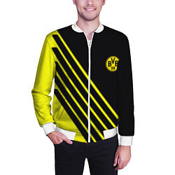 Бомбер мужской Borussia sport line uniform, цвет: 3D-белый — фото 2