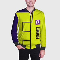 Бомбер мужской Fortnite logo yellow game, цвет: 3D-черный — фото 2