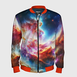 Бомбер мужской The cosmic nebula, цвет: 3D-красный