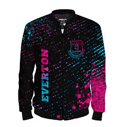 Бомбер мужской Everton - neon gradient вертикально, цвет: 3D-черный