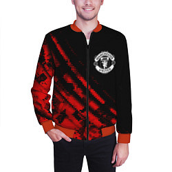 Бомбер мужской Manchester United sport grunge, цвет: 3D-красный — фото 2
