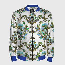 Мужской бомбер Цветочный винтажный узор