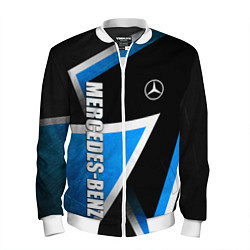Бомбер мужской Mercedes - blue metal, цвет: 3D-белый