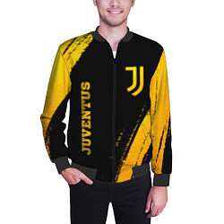 Бомбер мужской Juventus - gold gradient вертикально, цвет: 3D-черный — фото 2
