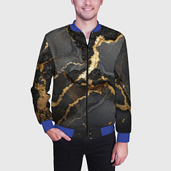Бомбер мужской Золото и черный агат, цвет: 3D-синий — фото 2