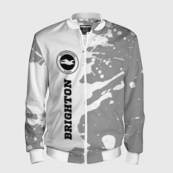 Бомбер мужской Brighton sport на светлом фоне по-вертикали, цвет: 3D-белый
