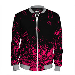 Бомбер мужской Fortnite розовый стиль геймер, цвет: 3D-меланж