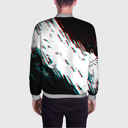 Мужской бомбер Glitch effect / 3D-Меланж – фото 4