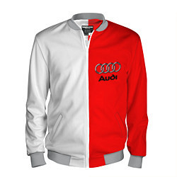 Мужской бомбер AUDI logo полосы