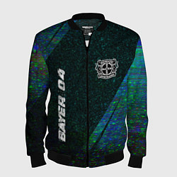 Бомбер мужской Bayer 04 glitch blue, цвет: 3D-черный