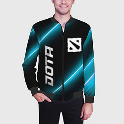 Бомбер мужской Dota неоновые лампы, цвет: 3D-черный — фото 2