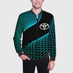 Бомбер мужской Toyota electro hexagon, цвет: 3D-черный — фото 2
