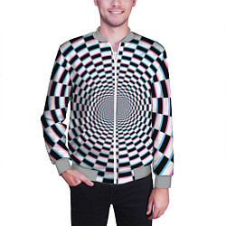Бомбер мужской Оптическая иллюзия с погружением, цвет: 3D-меланж — фото 2