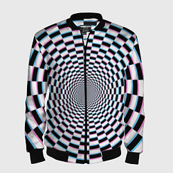 Бомбер мужской Оптическая иллюзия с погружением, цвет: 3D-черный