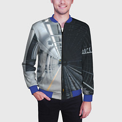 Бомбер мужской Метро Москвы, цвет: 3D-синий — фото 2