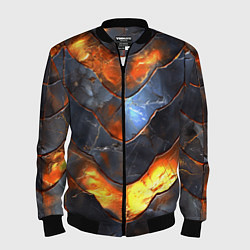 Бомбер мужской Горящая чешуя, цвет: 3D-черный