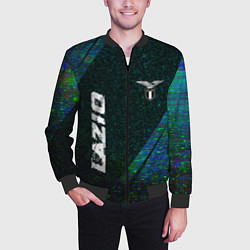 Бомбер мужской Lazio glitch blue, цвет: 3D-черный — фото 2