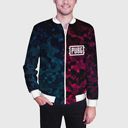 Бомбер мужской PUBG camo texture, цвет: 3D-белый — фото 2
