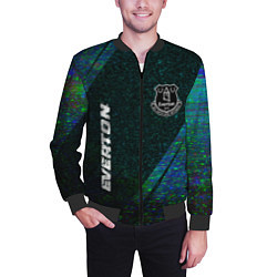 Бомбер мужской Everton glitch blue, цвет: 3D-черный — фото 2