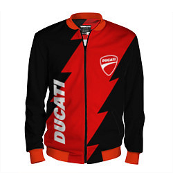 Бомбер мужской Ducati - logo, цвет: 3D-красный