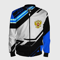 Бомбер мужской Россия геометрия текстура, цвет: 3D-черный