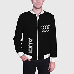 Бомбер мужской AUDI sport white, цвет: 3D-белый — фото 2