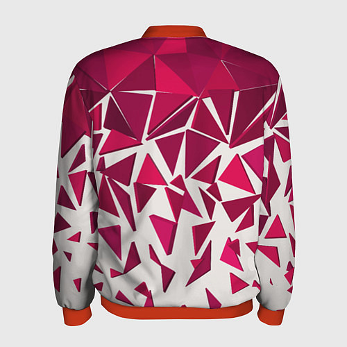 Мужской бомбер Яркий абстрактный узор для спорта / 3D-Красный – фото 2