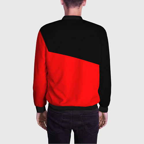 Мужской бомбер Roblox geometry red / 3D-Черный – фото 4