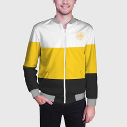 Бомбер мужской За веру царя и святую триединую Русь КЦК желтый, цвет: 3D-меланж — фото 2