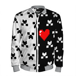 Мужской бомбер Minecraft pattern love