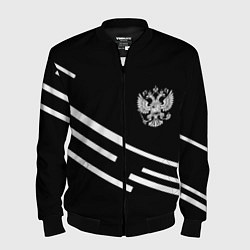 Бомбер мужской Россия геометрия спорт, цвет: 3D-черный