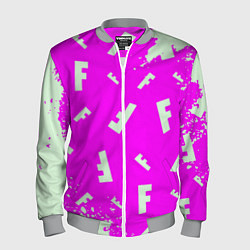 Бомбер мужской Fortnite pattern pink, цвет: 3D-меланж