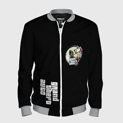 Бомбер мужской GTA 5 logo, цвет: 3D-меланж