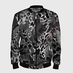 Бомбер мужской Чёрно-серый абстракция, цвет: 3D-черный