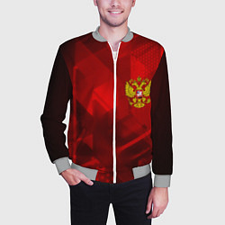 Бомбер мужской Россия герб текстура, цвет: 3D-меланж — фото 2
