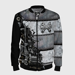 Бомбер мужской Mechanic Iron, цвет: 3D-черный