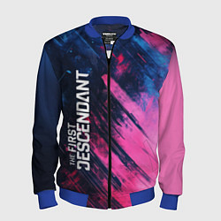 Бомбер мужской The First Descendant - Texture, цвет: 3D-синий